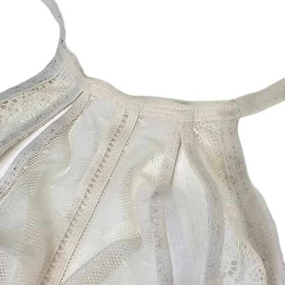 Victoria's Secret High Neck  Lace Bralette Size Large Ivory Nude - Picture 7 of 7